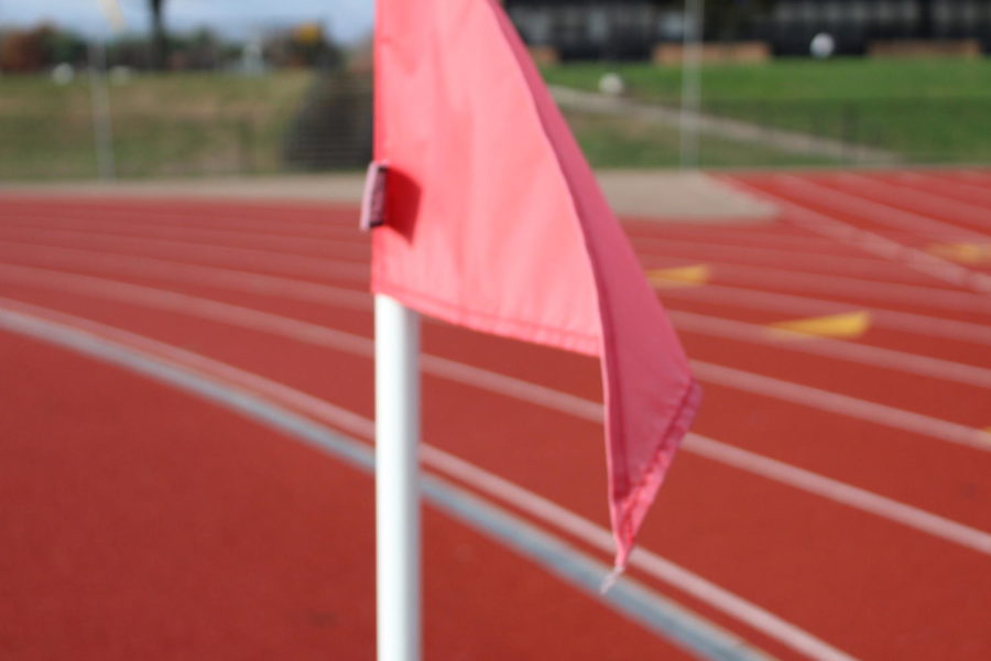 The red flag on the track