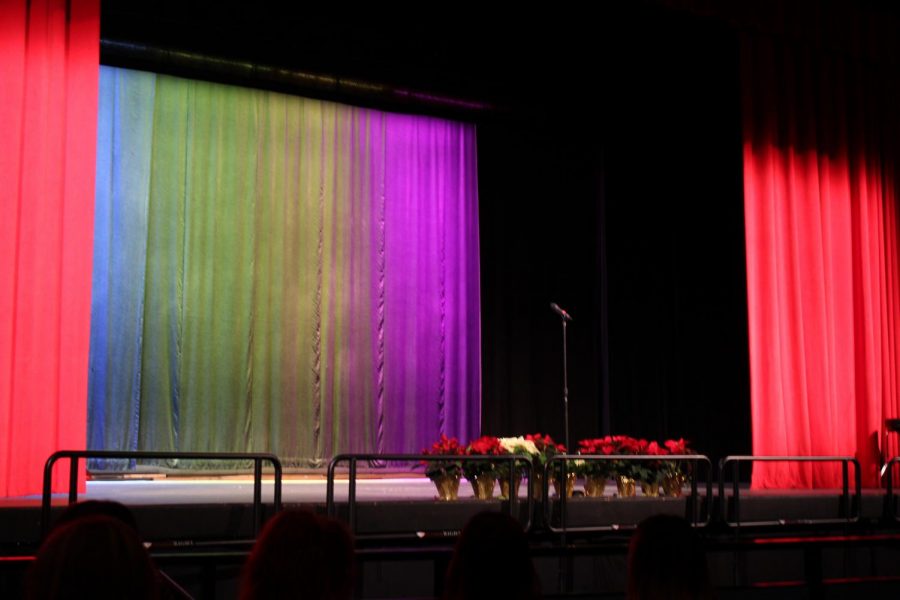 The Poetry Out Loud stage before the event.