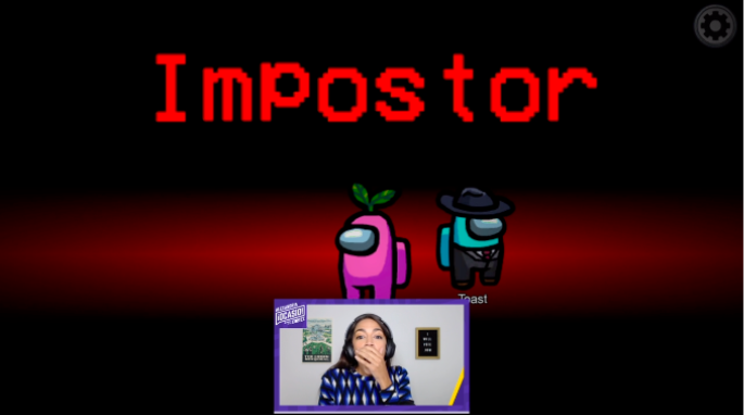 AOC finds out she is the impostor and must kill her crewmates to win.