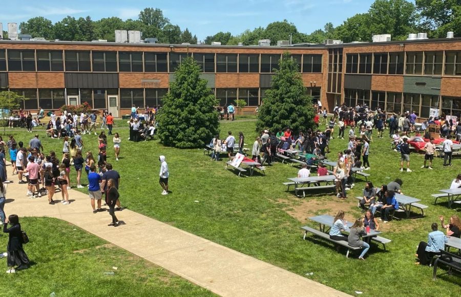 Diversity Day was held outside in the courtyard this year.