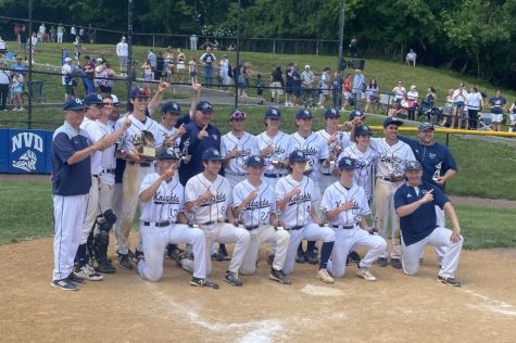 The boys pose for a team picture after capturing the 2022 Bergen County Title.