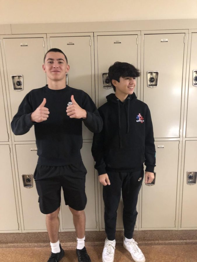 We are thankful for the sports we play. - Tommy Ramos and Lucas Cohen, sophomores