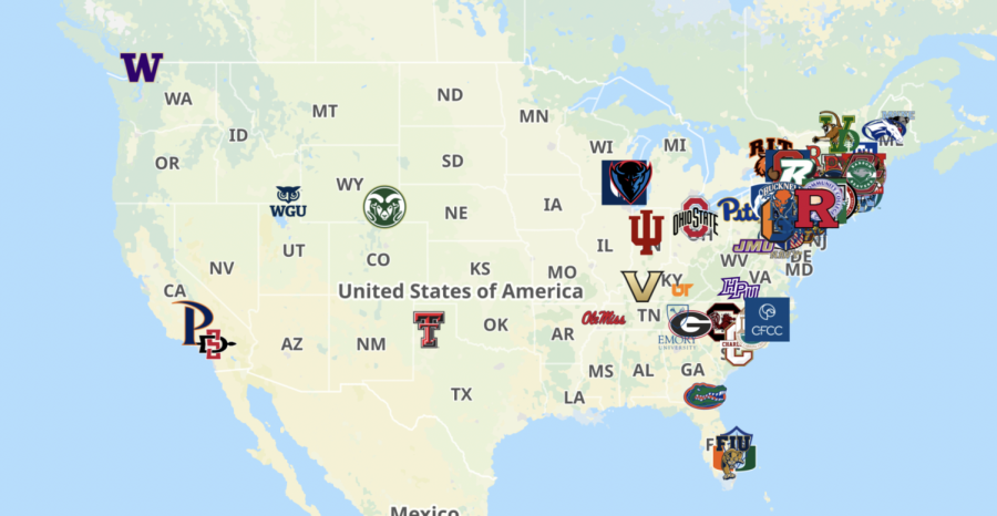 Class of 2023 College Commitment Map
