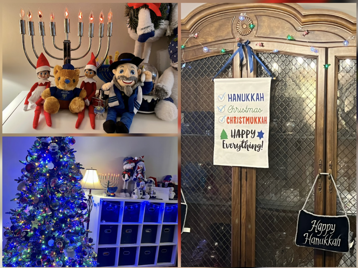 The Bob Family Household on December 20, 2024. A collection of decorations fit in time for the holidays. Here, Christmas and Hanukkah are perfectly blended together to create a cozy and heartfelt environment. Photo credit goes to Rosalia Bob and Elaina Bob
