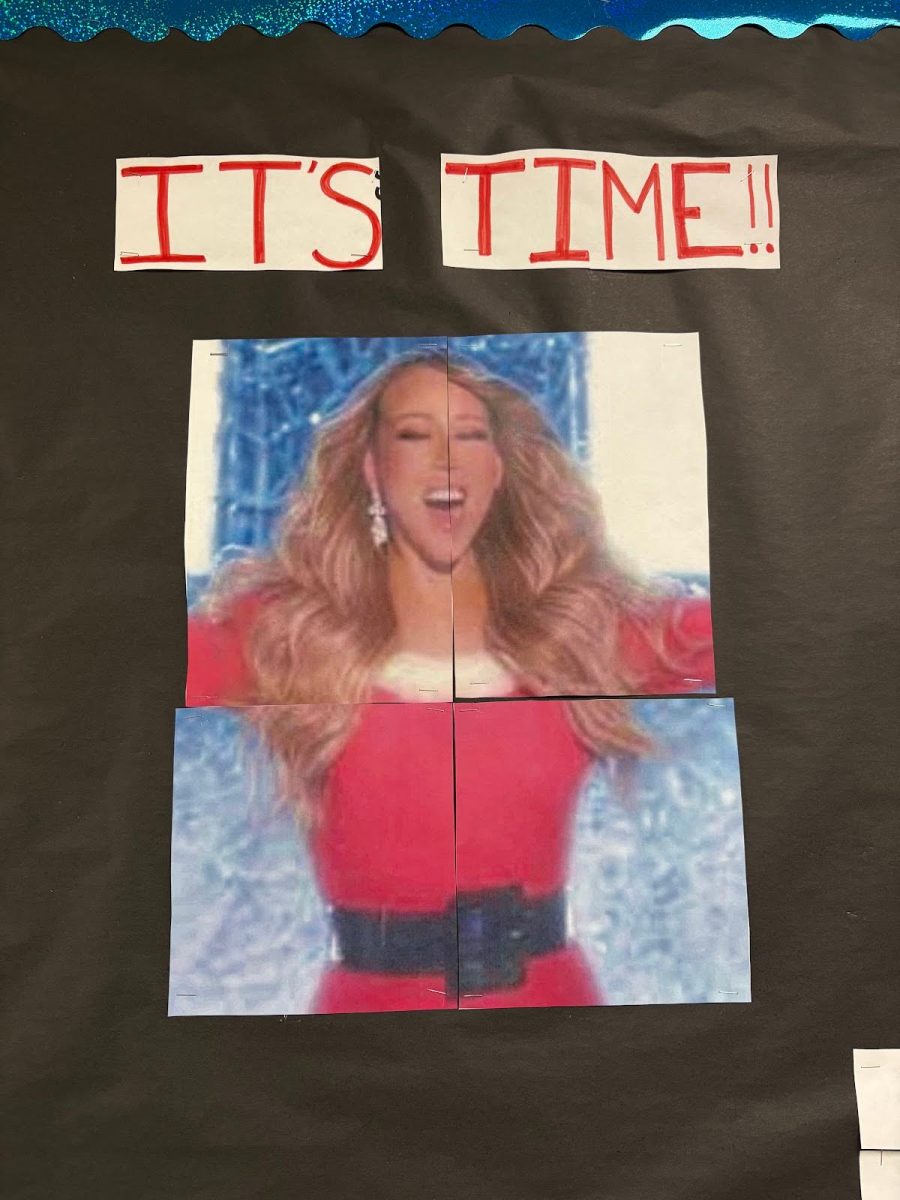 The bulletin board in upstairs B hallway reflects the defrosting trend.
